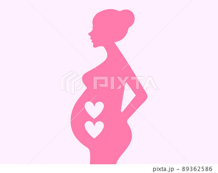 双子を妊娠中の女性の双生児アイコンシルエット 双子を妊娠中の女性の双生児アイコンシルエット 89362586