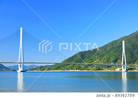【愛媛県】快晴下の多々羅大橋(しまなみ海道) 【愛媛県】快晴下の多々羅大橋(しまなみ海道) 89362709