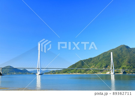 【愛媛県】快晴下の多々羅大橋(しまなみ海道) 【愛媛県】快晴下の多々羅大橋(しまなみ海道) 89362711