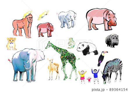 背景透明の動物王国 89364154