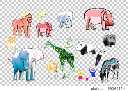 背景透明の動物王国 89364154