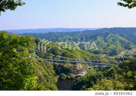 5月上旬　竜神峡大吊橋　茨城県常陸太田市 89365062