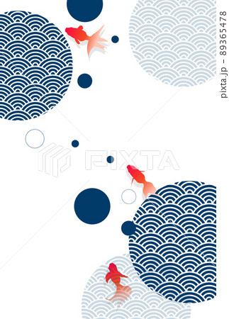 金魚 和柄 文様 背景 金魚 和柄 文様 背景 89365478