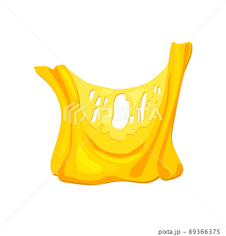 Flowing melted cheese . Vector cartoon background of hot cheddar, parmesan or holland cheesy with holes isolated on white background. Flowing melted cheese . Vector cartoon background of hot cheddar, parmesan or holland cheesy with holes isolated on white background. 89366375
