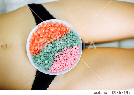 Hair removal with hot wax in bilini zone area 89367197