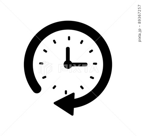Clock icon vector. History, time icon vector illustration 89367257