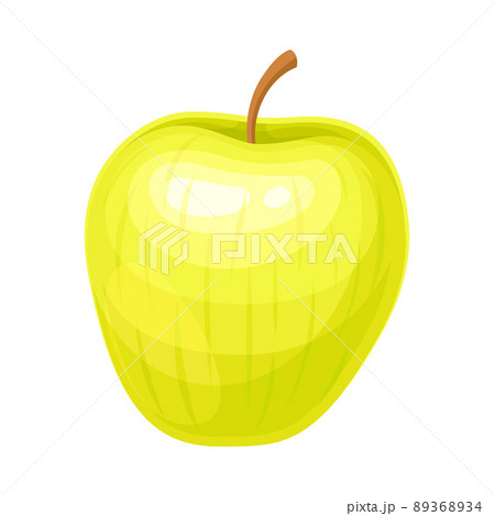 Fresh green apple. Shiny ripe juicy fruit, healthy diet concept vector illustration Fresh green apple. Shiny ripe juicy fruit, healthy diet concept vector illustration 89368934