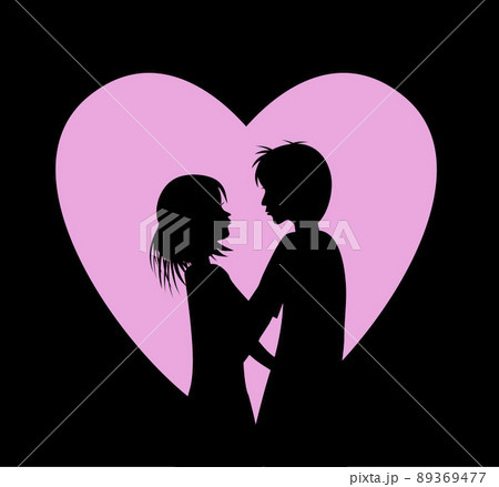 カップルが結ばれるイメージ。運命の出会い、カップル成立、結婚のコンセプト。 89369477