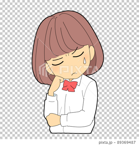 Female student thinking Female student thinking 89369487