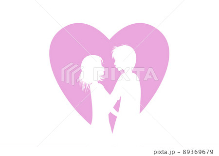 カップルが結ばれるイメージ。運命の出会い、カップル成立、結婚のコンセプト。 89369679