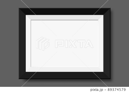 Blank black photo frame for design modern interior vector illustration.Interior design element. 89374579
