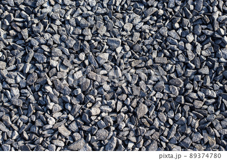 Stone, crushed stone texture background. Top view, close-up. Stone sea beach close-up. High quality photo. 89374780