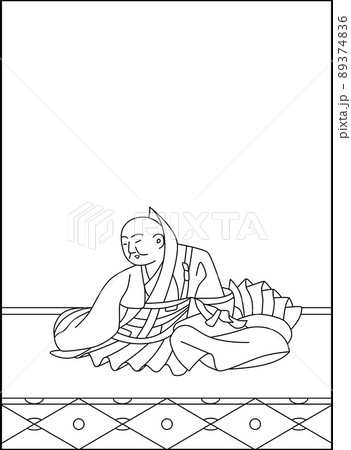線画百人一首 No.012 線画百人一首 No.012 89374836