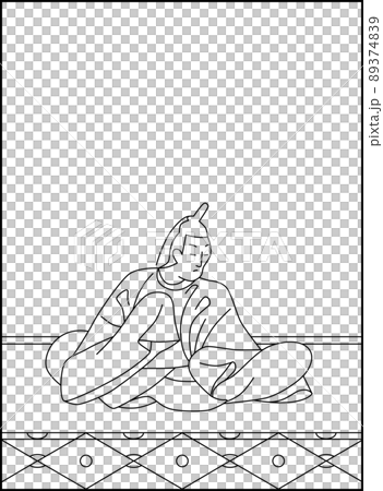 Line drawing Hyakunin Isshu No.014 Line drawing Hyakunin Isshu No.014 89374839
