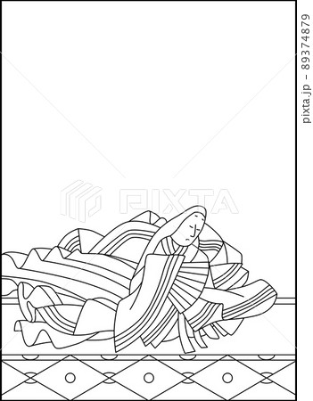 線画百人一首 No.038 89374879