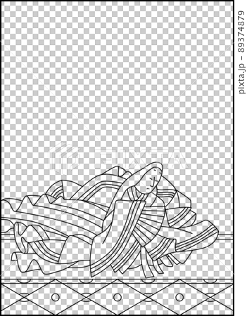 線画百人一首 No.038 89374879