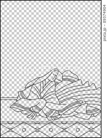 Line drawing Hyakunin Isshu No.056 Line drawing Hyakunin Isshu No.056 89374904