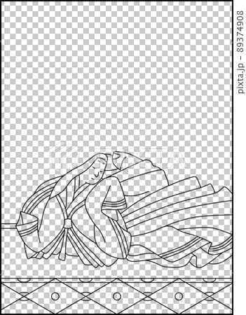 線画百人一首 No.058 線画百人一首 No.058 89374908