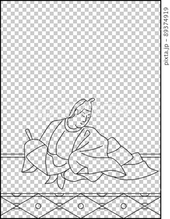 線画百人一首 No.064 89374919