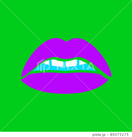 Pop art bright lip, comics woman mouth Pop art bright lip, comics woman mouth 89375275