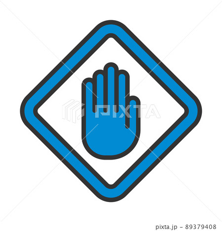 Icon Of Warning Hand 89379408