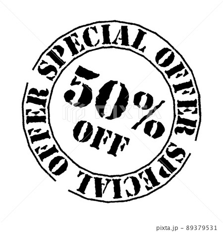 Sale Special offer. Round stamp on white background. Vector illustration. 89379531