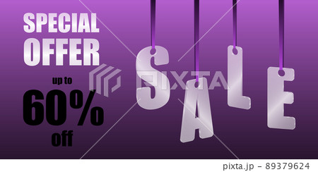 Sale Special offer. Translucent glass or...のイラスト素材 [89379624] - PIXTA