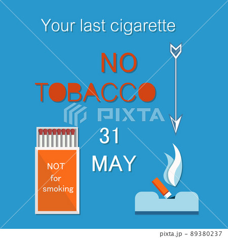 Your Last Cigarette Ash Tray Vector No Tobacco Day Your Last Cigarette Ash Tray Vector No Tobacco Day 89380237
