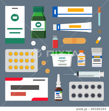 Medicines Set, Sharp Syringes and Sterile Plasters Medicines Set, Sharp Syringes and Sterile Plasters 89380264