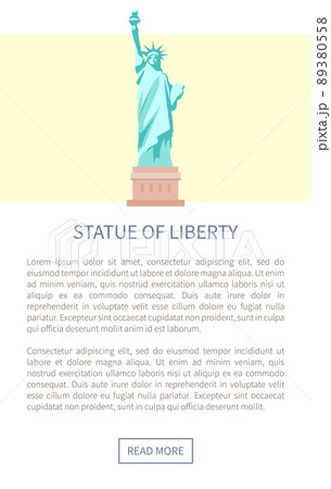 Statue of Liberty Web Page Vector Illustration 89380558