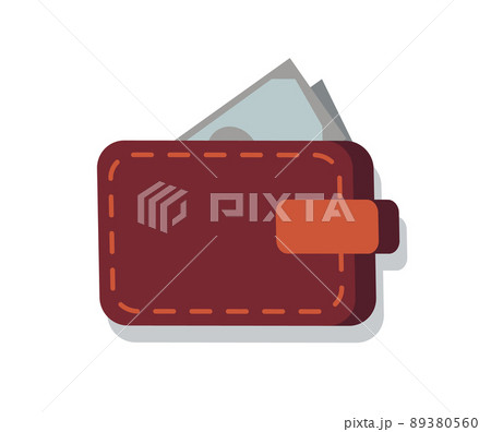 Wallet Full of Money Icon Vector Illustration Wallet Full of Money Icon Vector Illustration 89380560