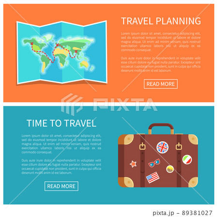 Travel Planning Web Pages Vector Illustration 89381027