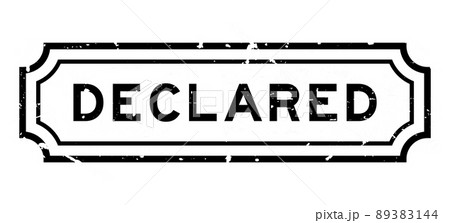 Grunge black declared word rubber seal stamp on white background Grunge black declared word rubber seal stamp on white background 89383144