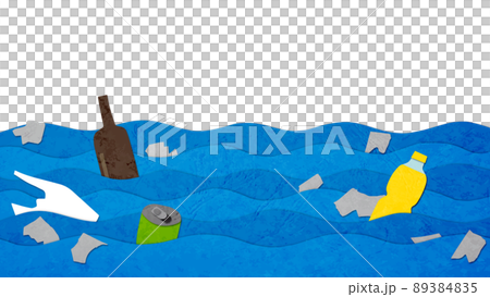 Garbage that has flowed into the sea or river Paper craft Garbage that has flowed into the sea or river Paper craft 89384835