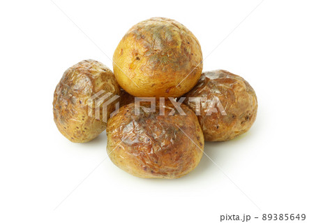 Tasty baked potato isolated on white background Tasty baked potato isolated on white background 89385649