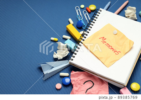 Concept of problems with memory, amnesia, space for text 89385769