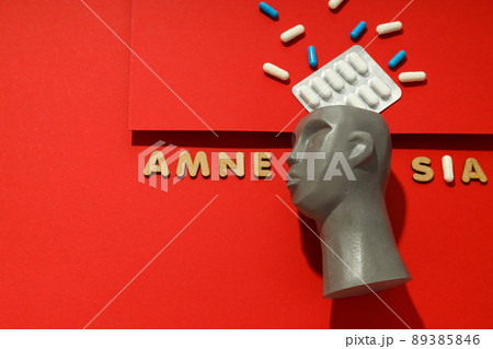 Concept of problems with memory, amnesia, space for text 89385846