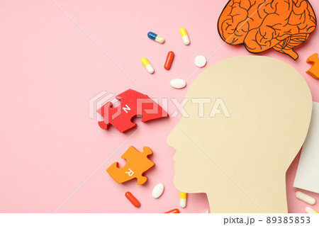 Concept of problems with memory, amnesia, space for text 89385853