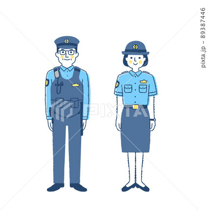 警察官の男女2人 警察官の男女2人 89387446