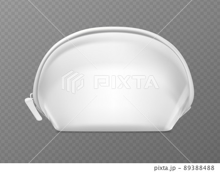 Realistic Detailed 3d White Blank Cosmetic Bag Zipper Empty Template Mockup . Vector illustration of Handbag Realistic Detailed 3d White Blank Cosmetic Bag Zipper Empty Template Mockup . Vector illustration of Handbag 89388488