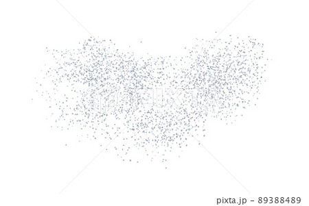 Background plume silver crumbs. Silverish dust, isolated. Sand particles. Confetti. Vector. 89388489