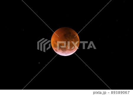 Blood moon, eclipse seen from, La Pampa,January 21, 2019   Argentina 89389067