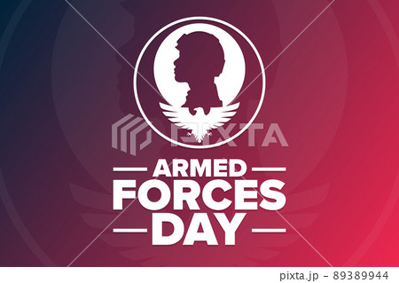 Armed Forces Day. Holiday concept. Template for background, banner, card, poster with text 89389944