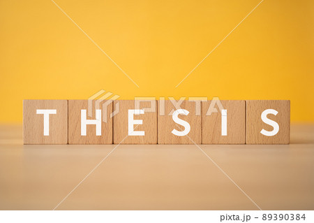 論文・主題・命題のイメージ｜「THESIS」と書かれた積み木 89390384