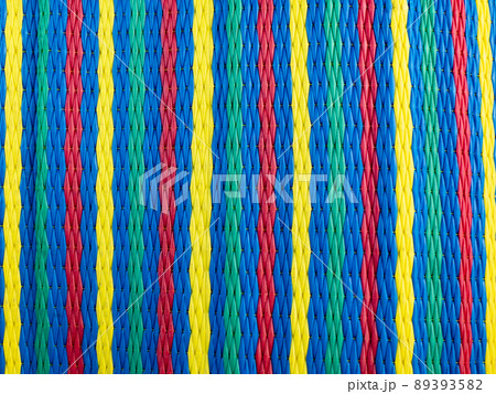 The surface, weaving work of Asian people, many colors, used to make mats, try to sit in patterns that represent the culture of each area. The surface, weaving work of Asian people, many colors, used to make mats, try to sit in patterns that represent the culture of each area. 89393582