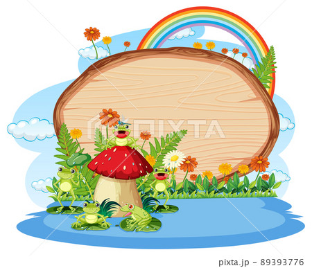 Insect with wooden frame board banner Insect with wooden frame board banner 89393776