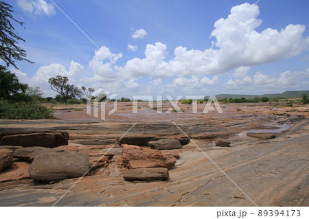 Tsavo East National Park　Lugard's Falls　のほとり 89394173