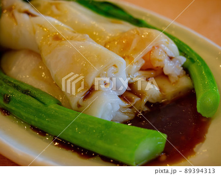 Close up shot of Rice noodle roll Close up shot of Rice noodle roll 89394313