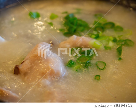 Close up shot of congee Close up shot of congee 89394315