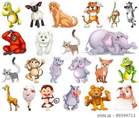 Set of animal cartoon character Set of animal cartoon character 89394711